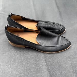 Susina Kellen Women's 9 Black Leather Almond Toe Loafer Flats Nordstrom